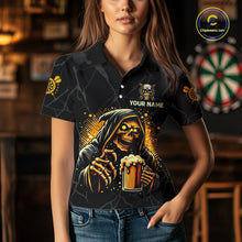 Load image into Gallery viewer, Funny Darts And Beer Grim Reaper Darts Shirt For Women Custom Drinking Darts Team Jersey Outfit TDM4879