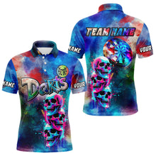Load image into Gallery viewer, Funny Colorful Neon Graffiti Skull Dart Shirts For Men Custom Dart Jerseys, Best Darts Clothing TDM3793