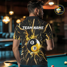 Load image into Gallery viewer, Custom Thunder Lightning Yin And Yang Billiard Shirt For Men, 8 Ball &amp; 9 Ball Pool Team Jersey TDM6612
