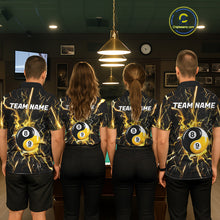Load image into Gallery viewer, Custom Thunder Lightning Yin And Yang Billiard Shirt For Men, 8 Ball &amp; 9 Ball Pool Team Jersey TDM6612