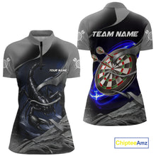 Load image into Gallery viewer, Personalized Funny Scorpion Darts Shirt For Women Custom Darts Team Shirt Jersey Polo &amp; 1/4 Zip TDM4886