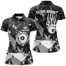 Load image into Gallery viewer, Personalized White Grunge Billiard Women Shirts, Billiards Jerseys For Pool Player TDM1535