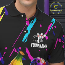 Load image into Gallery viewer, Colorful Bowling Jersey Funny Banana Bowling Polo &amp; 1/4 Zip For Men, Custom Bowling Team Shirts TDM6626