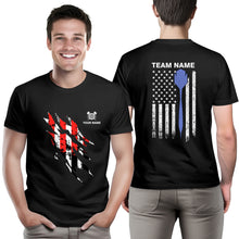 Load image into Gallery viewer, Grunge American Flag Darts T-Shirts Custom Patriotic Darts Team Shirts, Darts Lover Shirts TDM3930