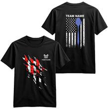 Load image into Gallery viewer, Grunge American Flag Darts T-Shirts Custom Patriotic Darts Team Shirts, Darts Lover Shirts TDM3930