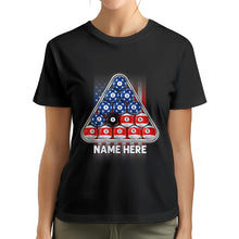 Load image into Gallery viewer, 8 Ball Pool USA T-Shirts Custom Patriotic American Flag Billiard Shirts, Gifts For Pool Player TDM3944