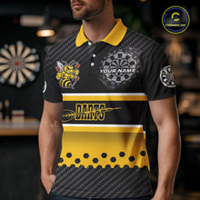 Load image into Gallery viewer, Yellow Black Darts Bee Custom Name Darts Shirts For Men, Funny Darts Apparel, Best Darts Gifts TDM4918