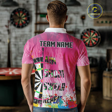 Load image into Gallery viewer, Funny Dartboards Colorful Paint Aim Shoot Swear Repeat Custom Men Darts Shirt, Dart Jerseys |Pink TDM4115