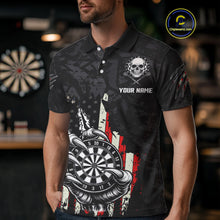Load image into Gallery viewer, Funny Claw Tearing US Flag Darts Shirt For Men Custom Patriotic Skull Darts Team Jerseys TDM4503