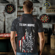 Load image into Gallery viewer, Funny Claw Tearing US Flag Darts Shirt For Men Custom Patriotic Skull Darts Team Jerseys TDM4503