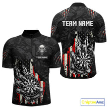 Load image into Gallery viewer, Funny Claw Tearing US Flag Darts Shirt For Men Custom Patriotic Skull Darts Team Jerseys TDM4503