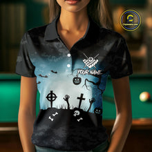 Load image into Gallery viewer, Personalized Funny Halloween Billiard Shirt For Women Custom Spider 8 Ball Pool Team Jerseys TDM4507