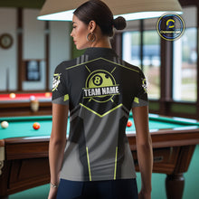 Load image into Gallery viewer, Billiard Jerseys For Women Custom Polo &amp; 1/4 Zip Billiard Shirt, Team Pooler Short Sleeve|Green Neon TDM4741
