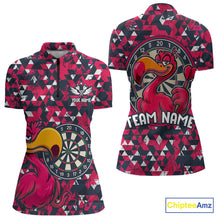 Load image into Gallery viewer, Funny Geometric Grunge Flamingo Dart Shirts For Women Custom Darts Jerseys Outfits, Darts Gifts TDM3963