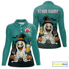 Load image into Gallery viewer, Funny Ghostly Beer Bowling Halloween Shirt For Women Custom Bowling Team Jersey Outfit TDM4945
