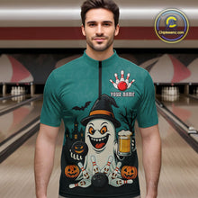Load image into Gallery viewer, Funny Ghostly Beer Bowling Halloween Shirt For Men Custom Bowling Team Jersey Outfit TDM4945