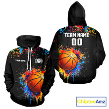 Load image into Gallery viewer, Funny Colorful Paint Splash Basketball Shirt Custom Name And Number Best Basketball Team Jersey TDM5673