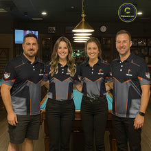 Load image into Gallery viewer, 8 Ball Billiard Jerseys For Women Custom Polo &amp; Quarter-Zip Billiard Shirts, Pool Team Shirt|Orange TDM5881