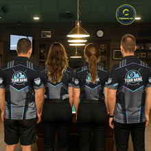 Load image into Gallery viewer, Holographic 8 Ball Billiard Jersey For Women Custom Polo &amp; 1/4 Zip Billiard Shirts, Pool Team Shirt TDM5882