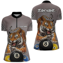 Load image into Gallery viewer, Personalized Funny Tiger 8 Ball, 9 Ball &amp; 10 Ball Billiard Shirt For Women Custom Pool Team Jersey TDM4972