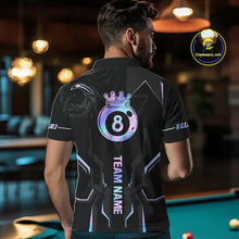 Load image into Gallery viewer, Customized 8 Ball Pool Crown Men's Billiard Shirts, Holographic Billiard Team Shirts, Pool Jerseys TDM5400