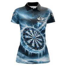 Load image into Gallery viewer, Personalized Blue Dartboard Icy Darts Shirt For Women Custom Darts Jersey Team Polo &amp; 1/4 Zip TDM5682