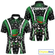 Load image into Gallery viewer, Custom St Patrick Day 8 Ball Pool Billiard Shirt For Men, Luckiest Shamrock Billiard Team Jersey TDM5698