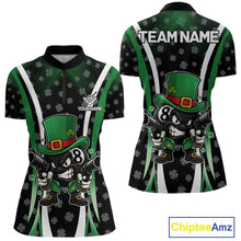 Load image into Gallery viewer, Custom St Patrick Day 8 Ball Pool Billiard Shirt For Women, Luckiest Shamrock Billiard Team Jersey TDM5698
