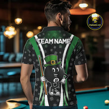 Load image into Gallery viewer, Funny 8 Ball Pool St Patrick Day Billiard Shirt For Men Custom Lucky Billiard Team Jersey TDM5699
