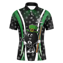 Load image into Gallery viewer, Funny 8 Ball Pool St Patrick Day Billiard Shirt For Men Custom Lucky Billiard Team Jersey TDM5699