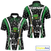 Load image into Gallery viewer, Funny 8 Ball Pool St Patrick Day Billiard Shirt For Men Custom Lucky Billiard Team Jersey TDM5699