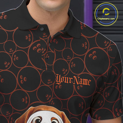 Personalized Ghostly Funny Dog Bowling Shirt For Men Custom Halloween Pumpkin Bowling Team Jersey TDM7211