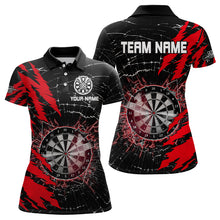 Load image into Gallery viewer, Black And Red Darts Board Break Glass Custom Dart Shirts For Women, Darts Team Shirts Dart Jerseys TDM3215