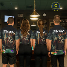 Load image into Gallery viewer, Funny Skeleton Billiard Shirt For Men Custom Pool Team Jersey Polo &amp; 1/4 Zip, Billiards Gifts TDM5713