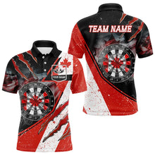 Load image into Gallery viewer, Personalized Canada Flag Dartboard Smoke Dart Shirts For Men, Pride Patriotic Dart Team Jerseys TDM3562