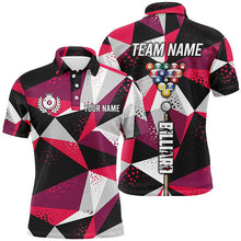 Load image into Gallery viewer, Personalized 8 Ball Billiard Tournament Polo Shirts For Men, Team League Billiard Jerseys Attire TDM1608