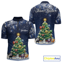 Load image into Gallery viewer, Funny Christmas Billiard Balls Pine Tree Pool Shirt For Men Custom Xmas Billiard Shirts Gifts TDM5215
