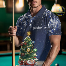 Load image into Gallery viewer, Funny Santa Christmas Billiard Balls Pine Tree Pool Shirt For Men Custom Xmas Billiard Gifts TDM5216