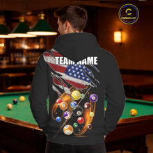 Load image into Gallery viewer, American Flag Pool Balls Billiard Hoodie For Men And Women, Patriotic Billiard Hoodie Jersey TDM5730