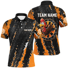 Load image into Gallery viewer, Funny Turkey Custom Orange Black Darts Shirts For Men, Thanksgiving Darts Jerseys, Darts Gifts TDM2758