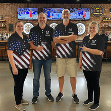 Load image into Gallery viewer, Patriotic American Flag Eagle Darts Shirt For Women Custom Darts Jersey Team Polo &amp; 1/4 Zip TDM5759