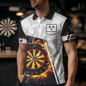Personalized Dartboard Fire Break Glass Dart Shirts For Men Darts Jerseys TDM3607