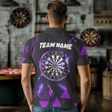 Load image into Gallery viewer, Purple Darts Arrow Thunder Lightning Dart Shirts For Men Custom Dart Team Jerseys Polo &amp; 1/4 Zip TDM3764