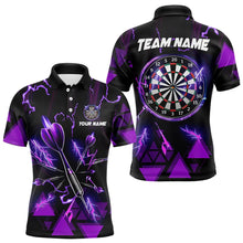 Load image into Gallery viewer, Purple Darts Arrow Thunder Lightning Dart Shirts For Men Custom Dart Team Jerseys Polo &amp; 1/4 Zip TDM3764
