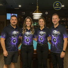 Load image into Gallery viewer, Purple Billiard 8 Ball &amp; 9 Ball Skull Pool Shirt For Women Custom Glass Break Billiard Team Jersey TDM5514