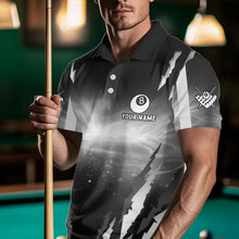 Load image into Gallery viewer, Personalized Thunder Lightning Cobra Snake Men Billiard Shirts, 8 Ball Billiard Team Jerseys |White TDM3609