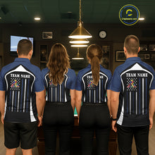 Load image into Gallery viewer, Blue Funny 8 Ball Pool US Flag Billiard Shirt For Women Custom Billiard Team Jersey Polo &amp; 1/4 Zip TDM6365