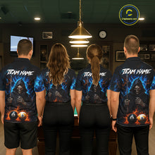 Load image into Gallery viewer, Custom Fire 8 Ball &amp; 9 Ball Grim Reaper Billiard Shirt For Men, Pool Team Jersey Polo &amp; 1/4 Zip TDM6563