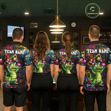 Load image into Gallery viewer, Colorful Billiard Jersey Custom Funny Dinosaur Graffiti Billiard Polo &amp; Quarter Zip Shirts For Women TDM6566