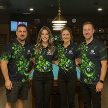 Load image into Gallery viewer, Green Luckiest Shamrock 8 Ball Billiard Shirt For Women Custom St Patrick Day Pool Team Jersey TDM5778